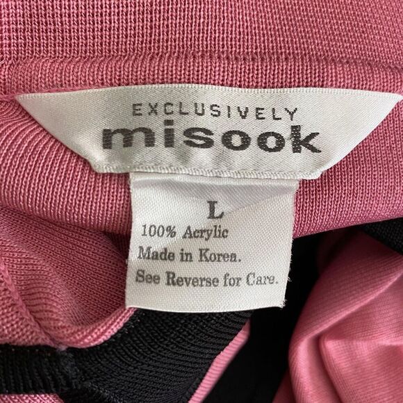 Exclusively Misook Cardigan Womens Large Button Up Jacket Shoulder Pads Knit - Picture 4 of 5